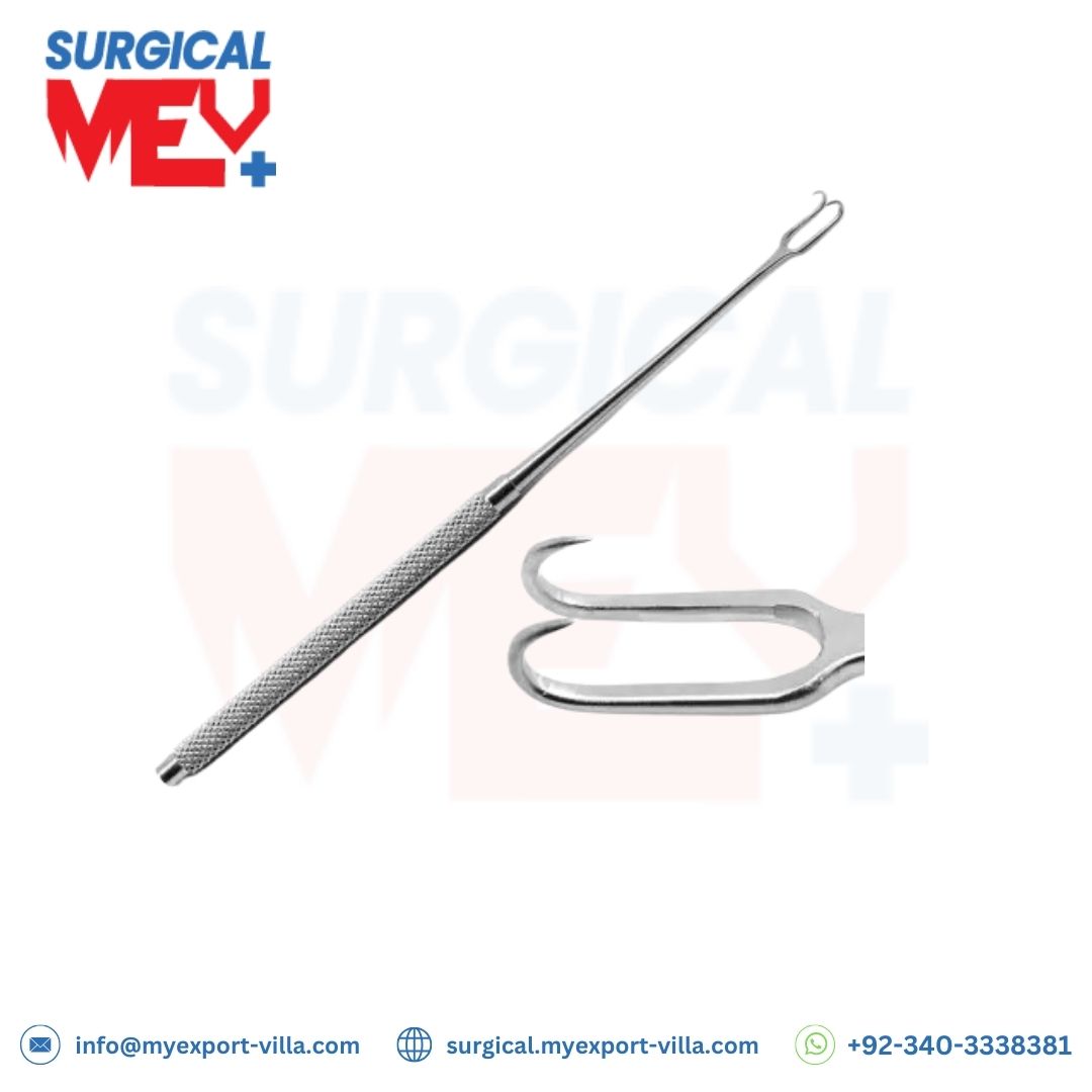 Skin Hook Surgical Retractor - 2 Prong Precision Tool