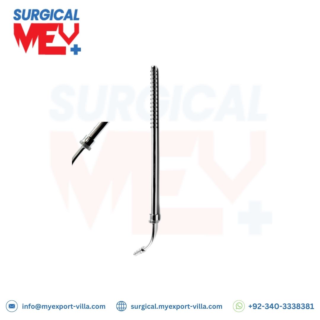 Poole Suction Tube Curved 8mm Diameter, 25cm - Precision Surgical Tool